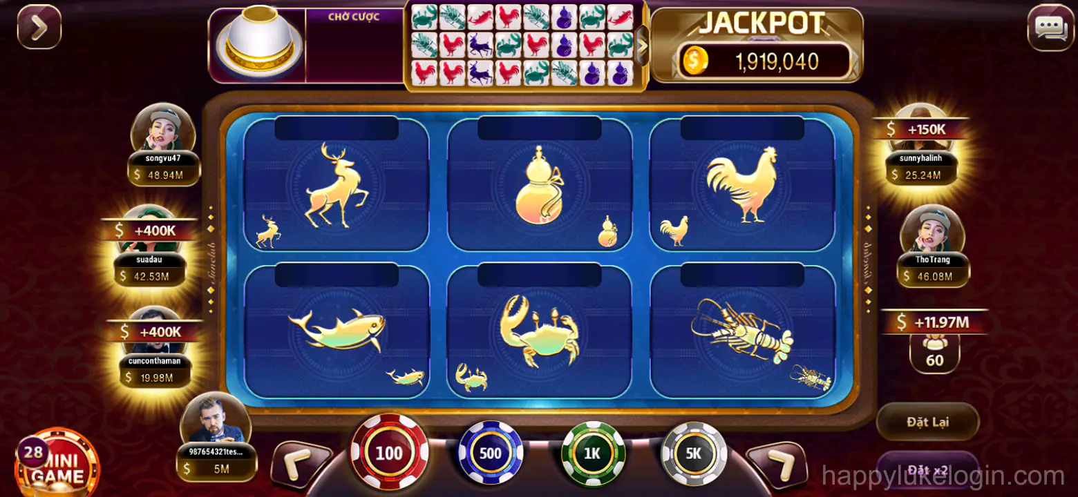 Giao diện ứng dụng Happyluke